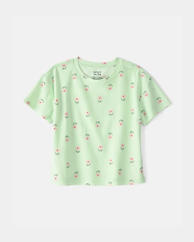 Toddler Girl Floral Top - Green