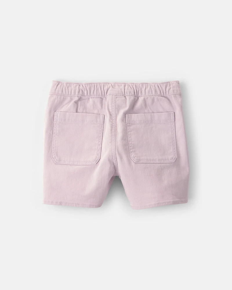 Girls Twill Wrap Skort - Purple