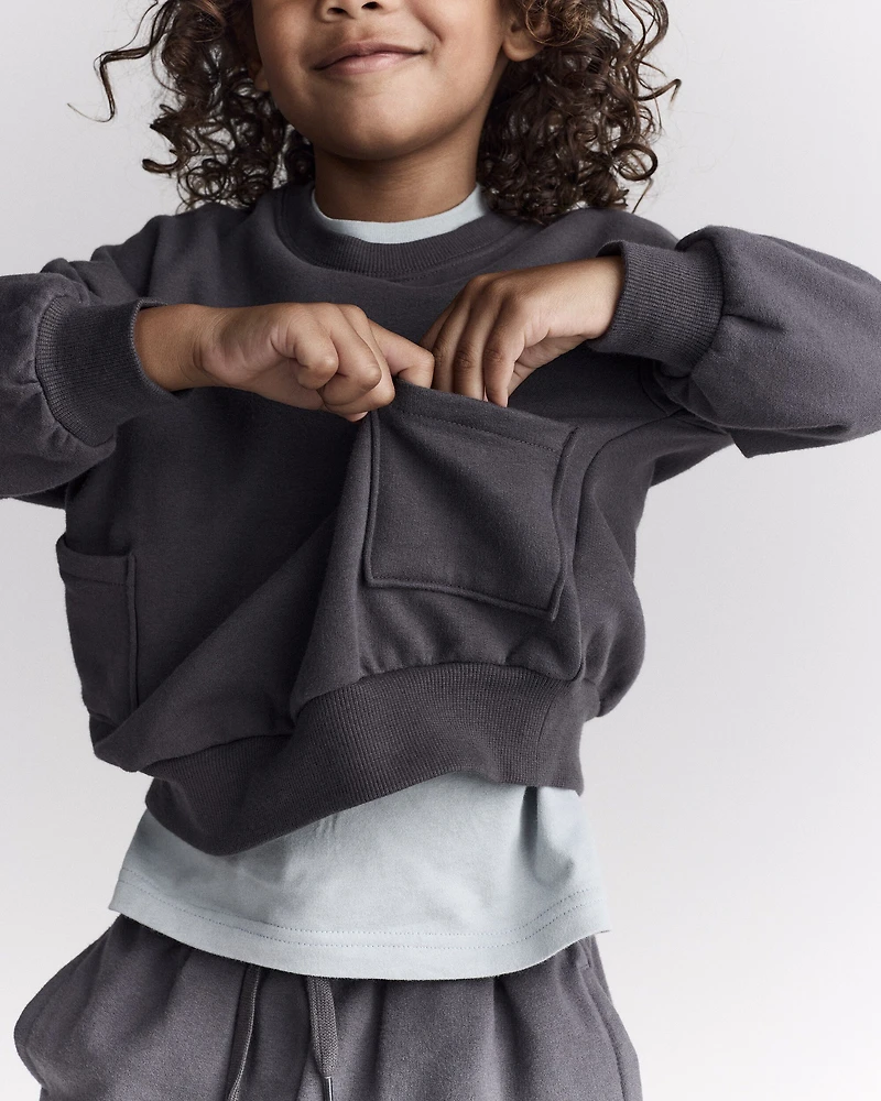 Toddler Otter Sweatshirt™ with Pockets - Dark Grey