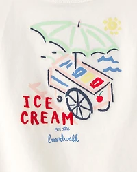 Toddler Girl Ice Cream Top - Cream
