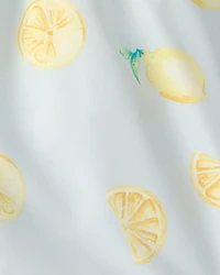 Toddler Boy Lemon Swim Trunks - Blue