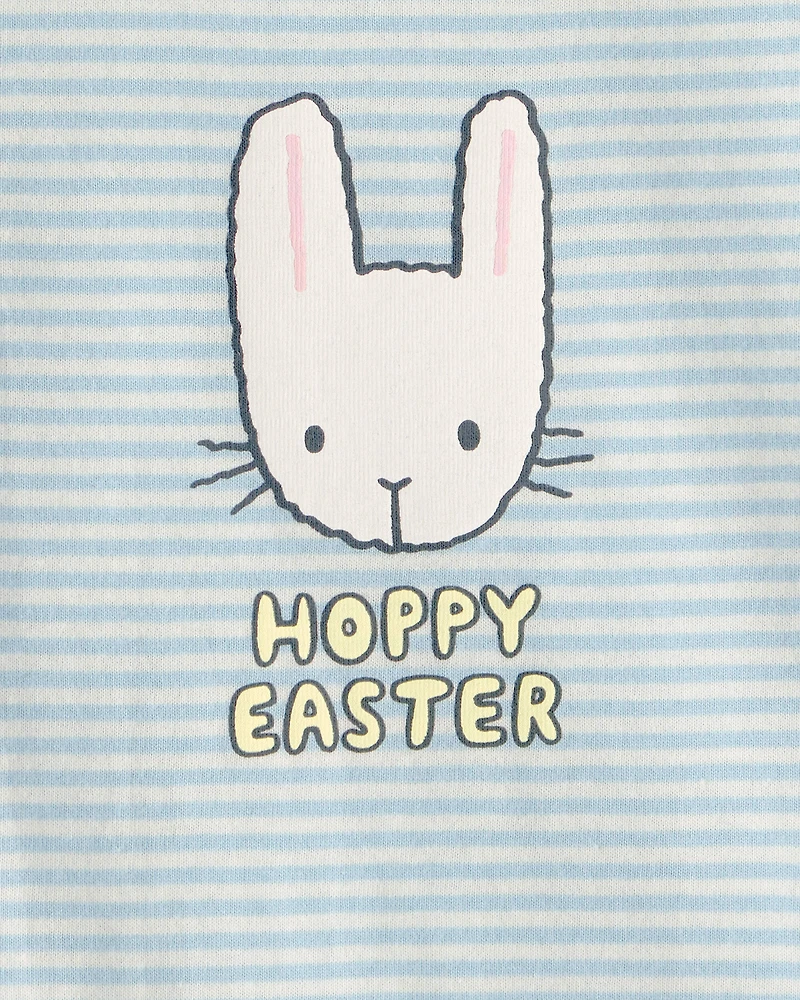 Baby 'Hoppy Easter' Bunny Graphic Bodysuit - Blue