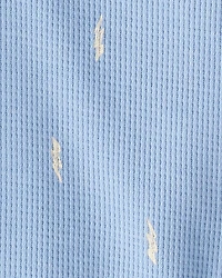 Baby Boy Lightning Thermal Bodysuit & Pant Set - Blue