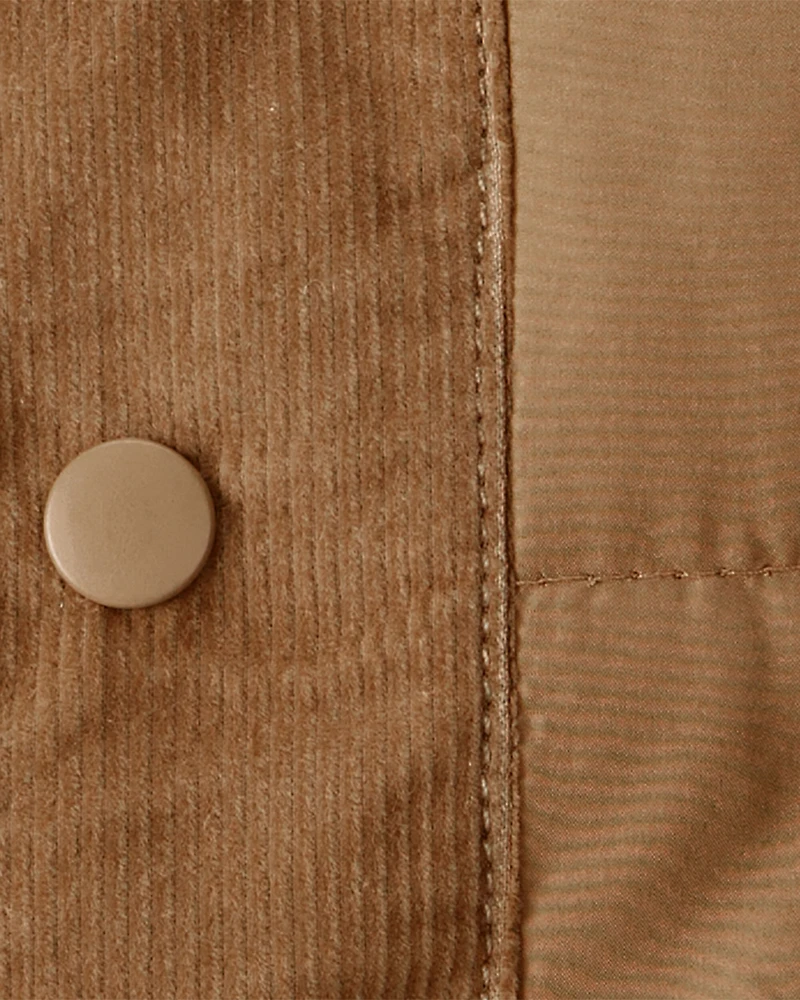 Baby Boy Sleeveless Puffer Vest - Brown