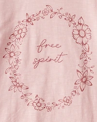 Girls Organic Cotton Free Spirit Long-Sleeve Jersey Tee