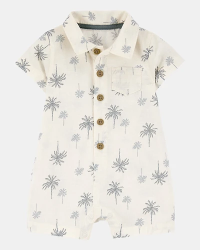 Baby Palm Tree Cotton Romper