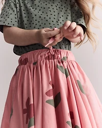 Toddler Girl Avenue Twirl™ Midi Skirt in Floral Print - Pink