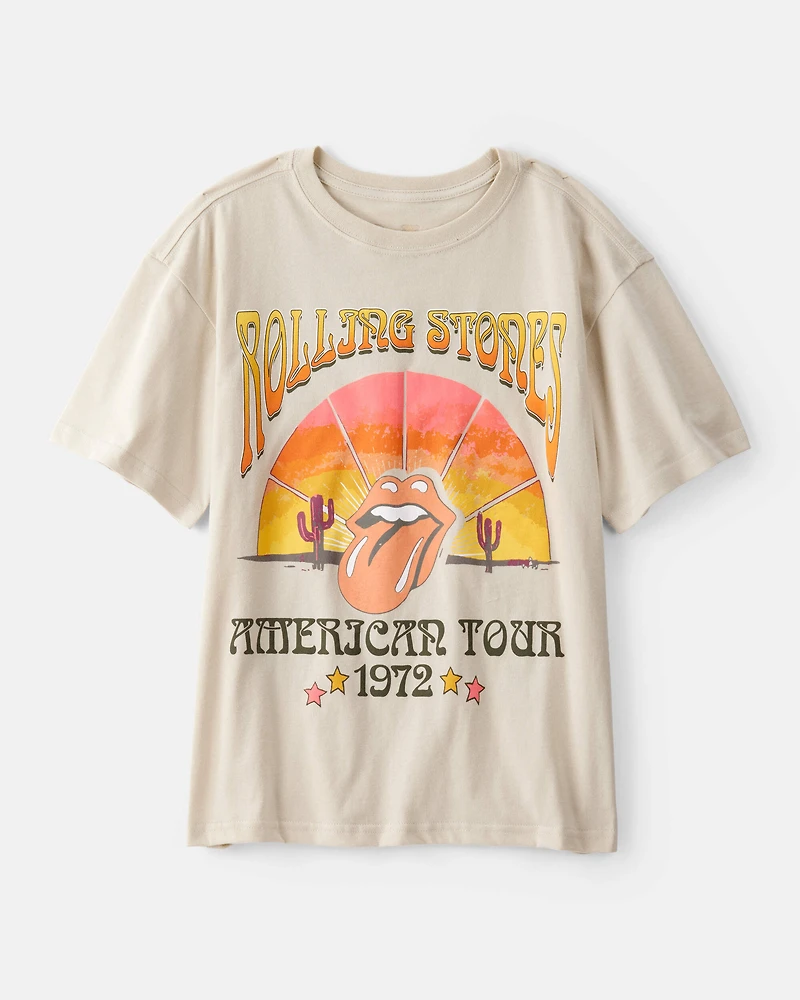 Kid Rolling Stones Short-Sleeve Graphic Tee - Cream