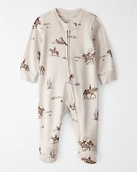 Baby Organic Cotton Sleep & Play Pajamas in Western Rodeo Print