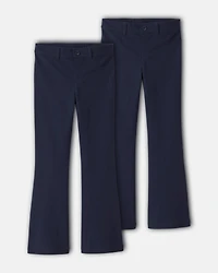 Girls -Pack Uniform Ponte Flare Pants
