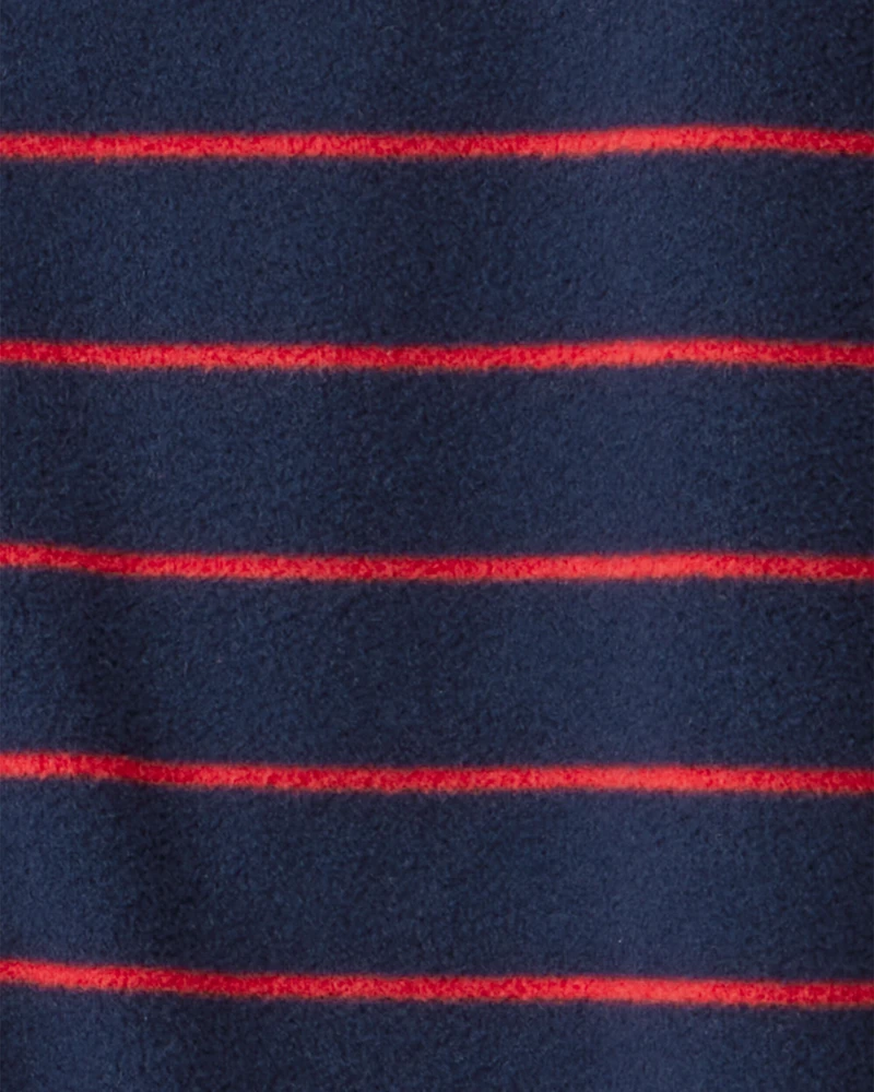 Toddler Boy Striped Loose Fit 1-Piece Pajamas - Navy