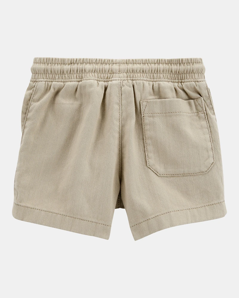 Toddler Pull-On Twill Shorts