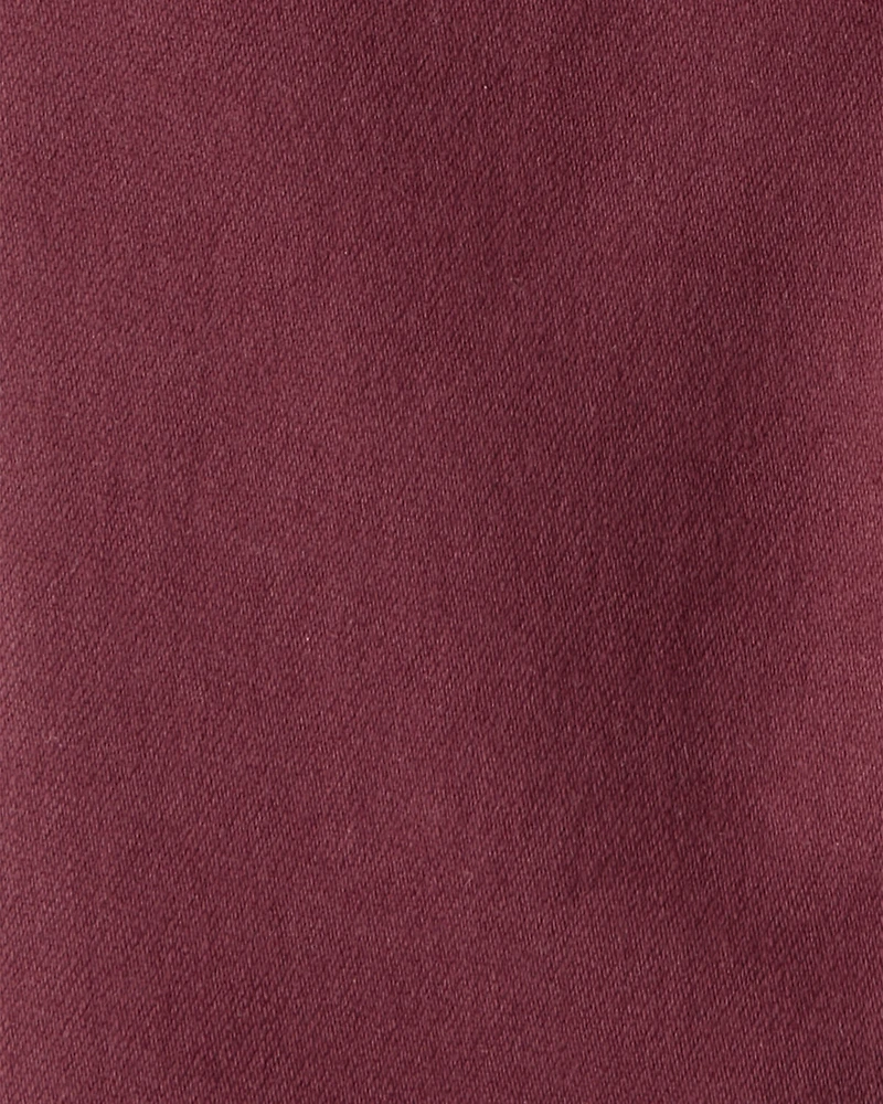 Baby Boy Pull-On Slim Fit Pants - Red