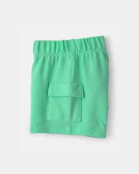 Baby Boy 3-Piece Shark Top, Bodysuit & Short Set - Green/Ivory