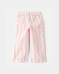 Toddler Girl Striped Pants - Pink/Ivory