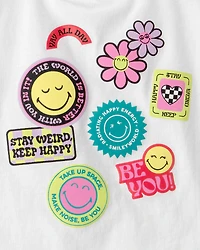 Toddler Girl SmileyWorld® Graphic Tee - White