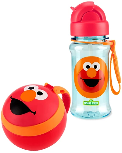 Sesame Street Snack Cup & Straw Bottle Set - Elmo