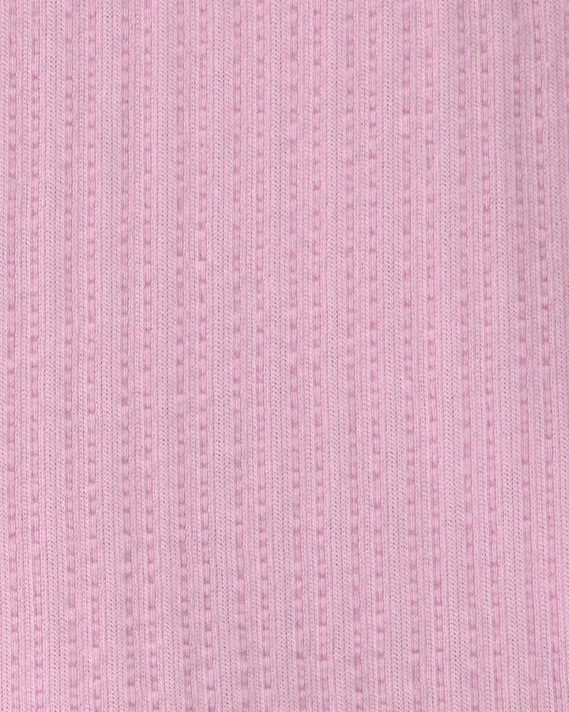Baby Girl 3-Piece Textured Top & Short Set - Pink