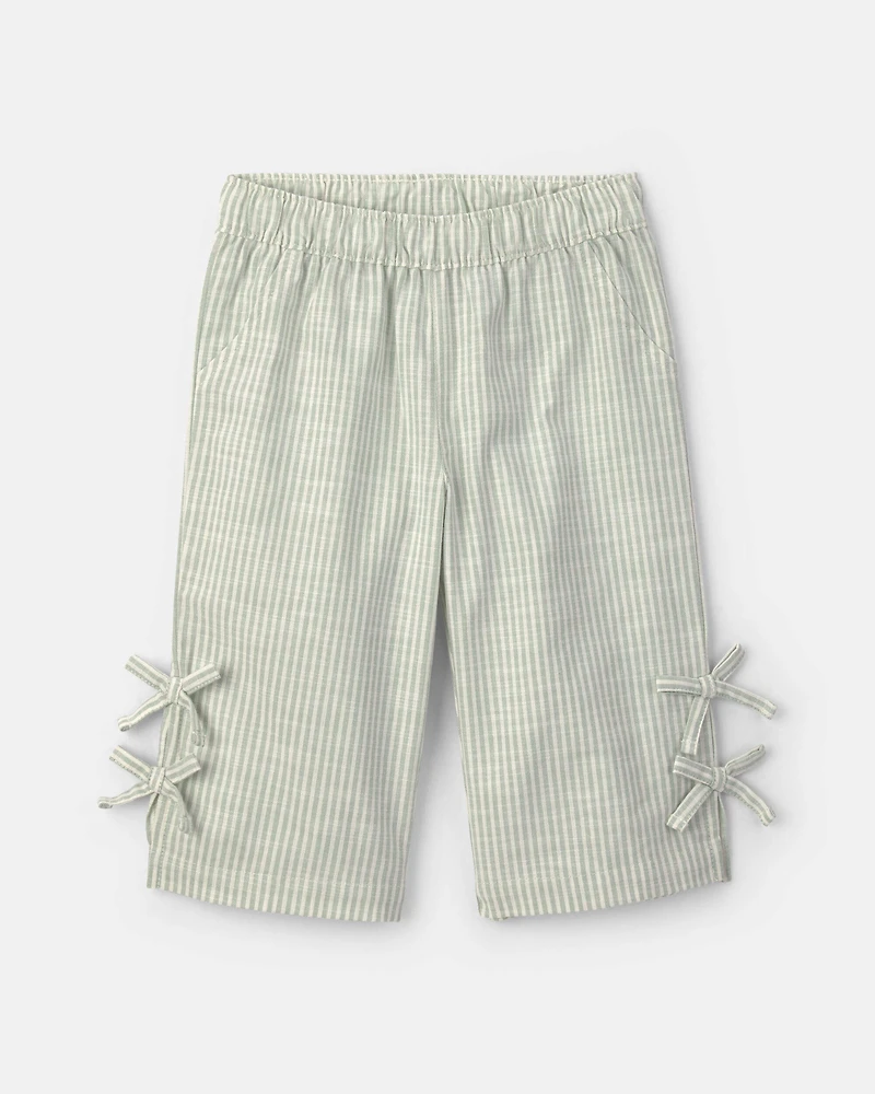 Baby Girl 2-Piece Striped Top & Pant Set - Green