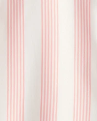 Toddler Girl Striped Loose Fit 2-Piece Pajama Set - Pink/Ivory