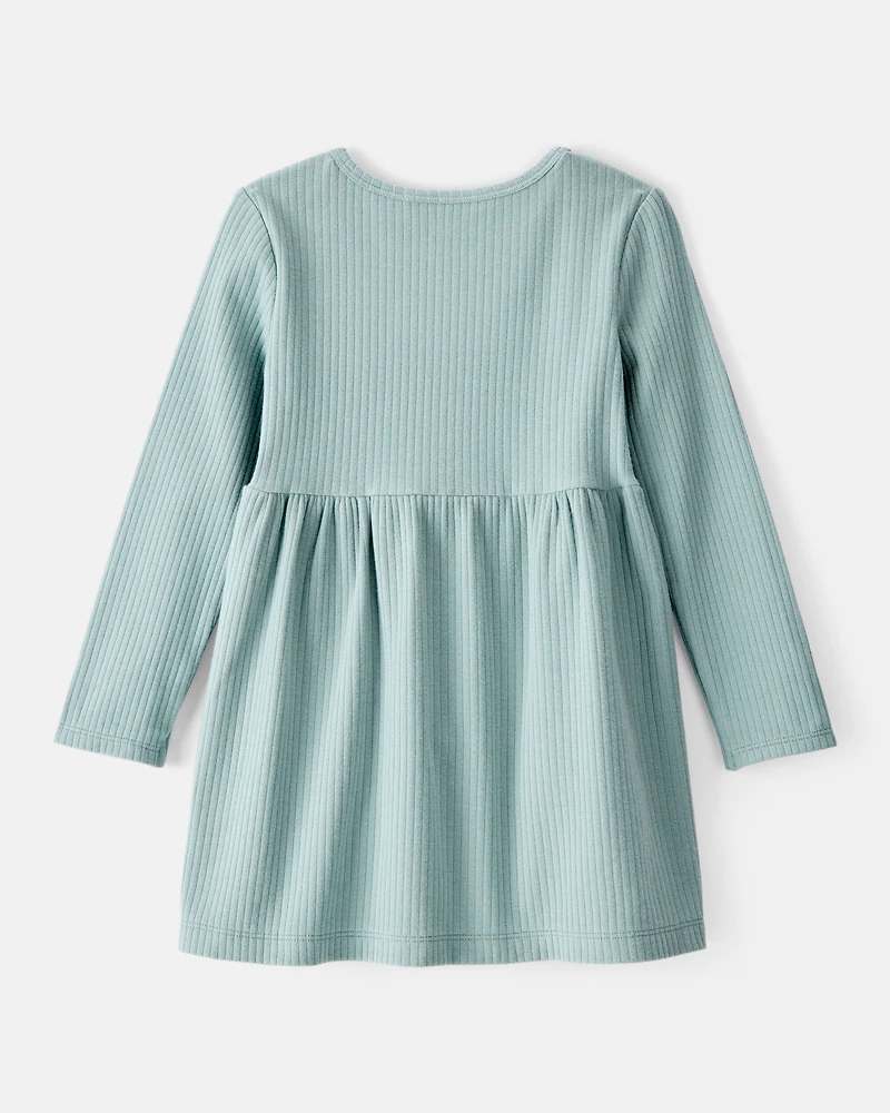 Toddler Girl Long-Sleeve Dress - Green
