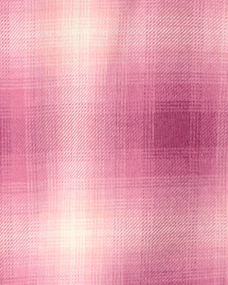 Baby Girl Plaid Long-Sleeve Flannel - Pink