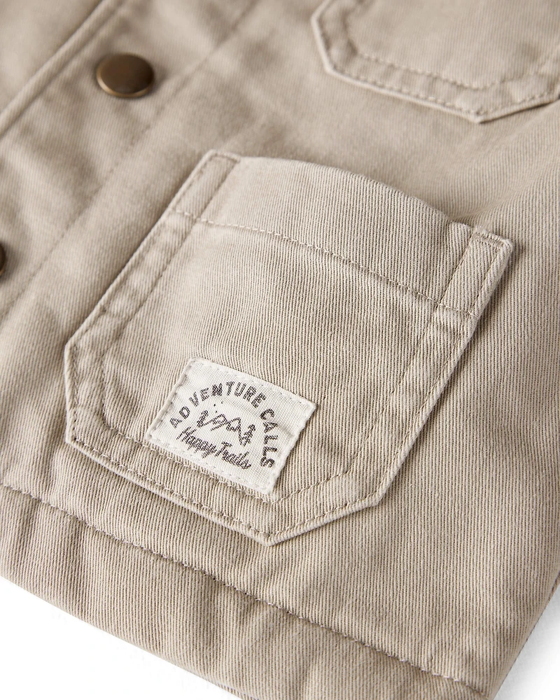 Baby Organic Cotton Twill Barn Jacket