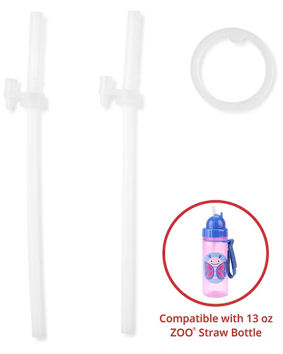 Zoo Straw Bottle (13 oz) Extra Straws - 2-Pack