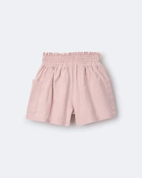 Toddler Girl Swing Short with Pockets - Light Pink