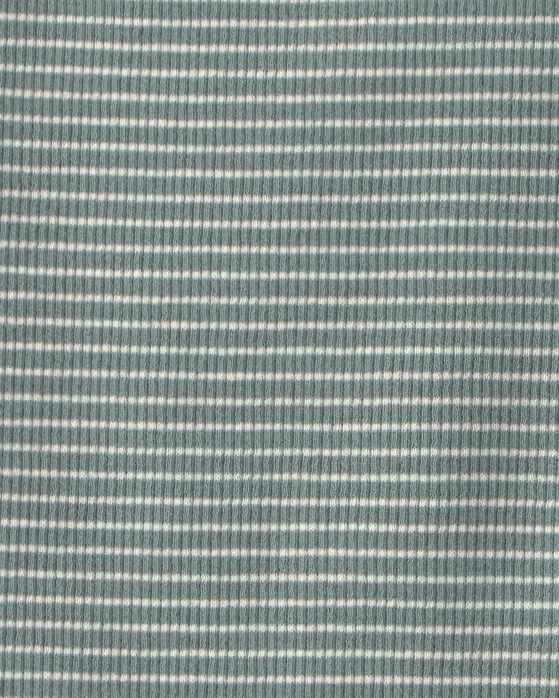 Toddler 2-Piece Organic Cotton Ribbed Pajamas in Stripes