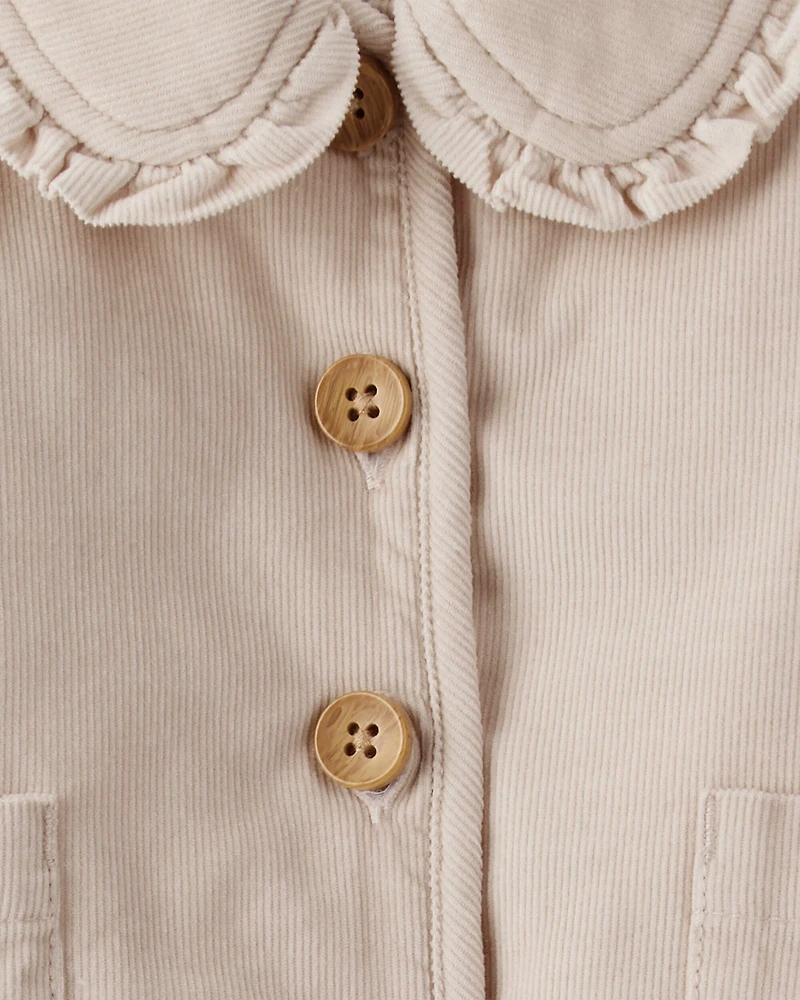 Baby Girl Corduroy Fashion Jacket - Brown