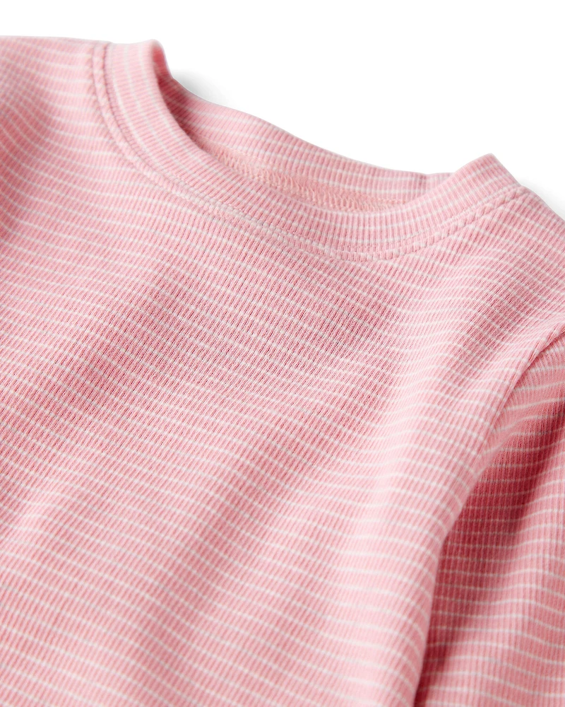 Baby Girl Organic Cotton Pajamas in Stripes