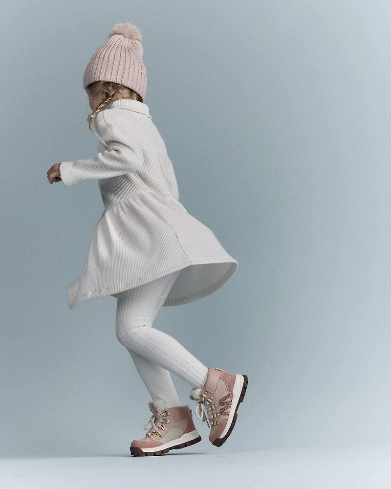 Toddler Girl Turtleneck Sweater Dress - Cream