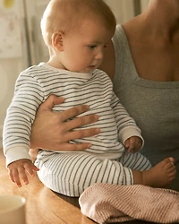 Baby Boy DayDream Fleece Stripe Pants - Blue