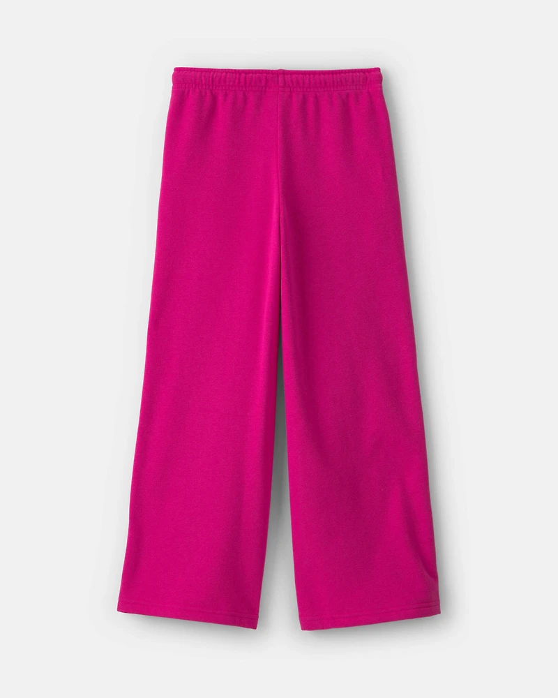 Girls Squishmallow Fleece Wide-Leg Pants - Pink