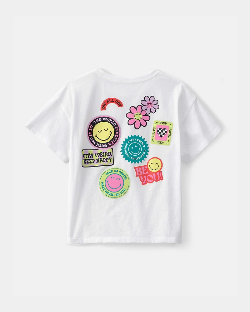 Girls SmileyWorld® Graphic Tee - White