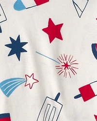 Kids Fourth of July Popsicle 2-Piece Short-Sleeve Pajama Set