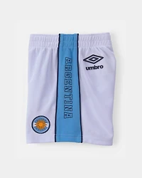 Toddler Umbro Argentina Mesh Soccer Shorts - Light Blue/White