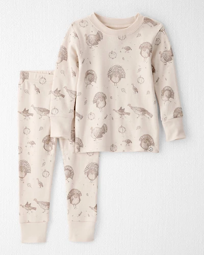 Baby Organic Cotton Pajamas in Turkey Gobbler Print