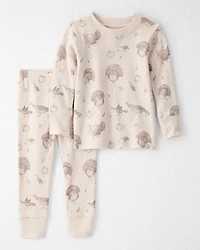 Baby Organic Cotton Pajamas in Turkey Gobbler Print