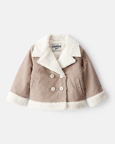 Baby Girl Corduroy Long-Sleeve Fashion Jacket - Cream