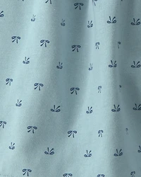 Girls Bow Cotton Skort - Blue