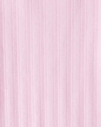 Girls Pointelle Long-Sleeve Top - Pink