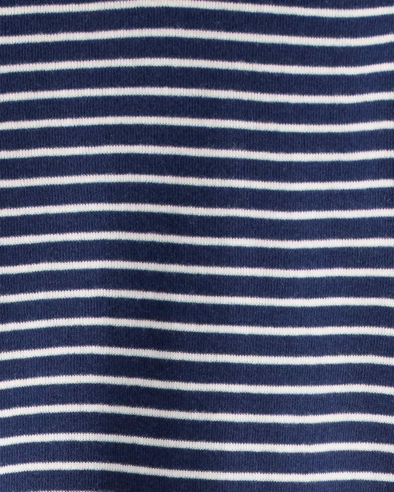 Toddler Pasta Print 100% Cotton Long-Sleeve Snug Fit 4-Piece Pajamas - Blue
