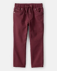 Toddler Boy  Pull-On Slim Fit Pants - Red