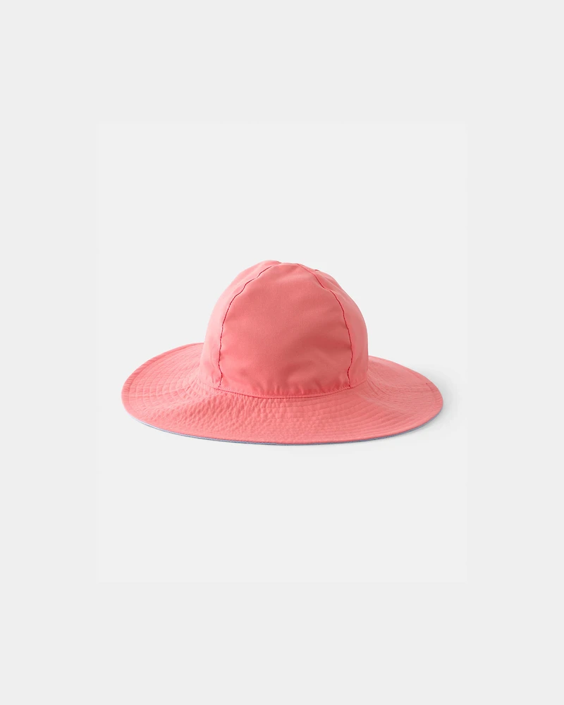 Toddler Girl Reversible Swim Hat - Coral/Blue
