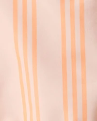Toddler Girl 3-Piece Striped Rashguard Swimsuit Set - Orange