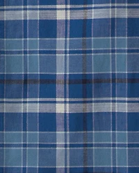 Boys Plaid Short-Sleeve Button-Down Shirt - Blue