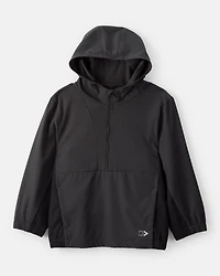 Boys 2-Piece Windbreaker Top & Joggers Set - Black