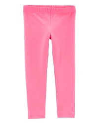 Baby Girl Cotton Stretch Leggings - Pink